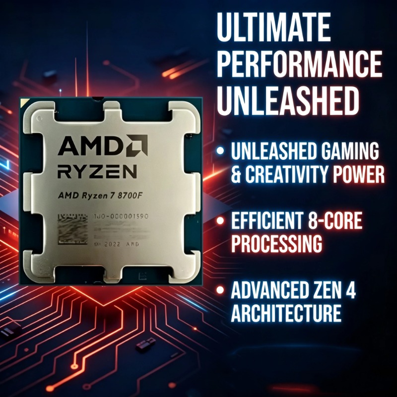 معالج AMD Ryzen 7 8700F AM5 لل - مراجعة Esports Gaming Pc Build وسعره