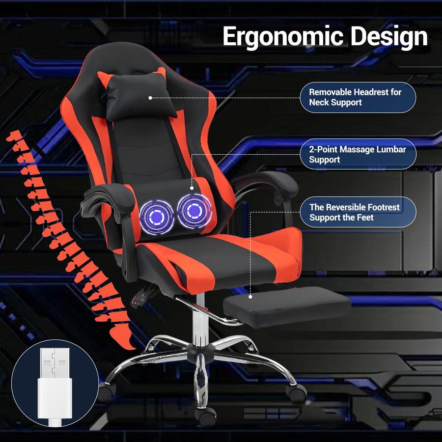 كرسي ألعاب مزود بمسند للظهر وو - مراجعة Video Gaming & Esports Usd Acc وسعره